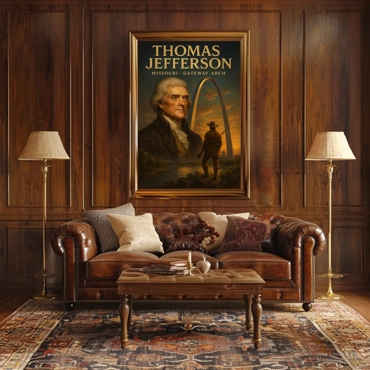 Thomas Jefferson And The Gateway Arch Poster