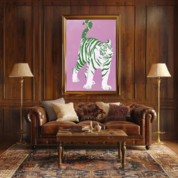Green Striped Tiger Poster