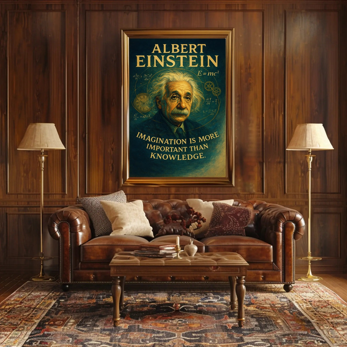 Albert Einstein Imagination Over Poster