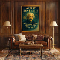 Albert Einstein Imagination Over Poster