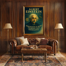 Albert Einstein Imagination Over Poster