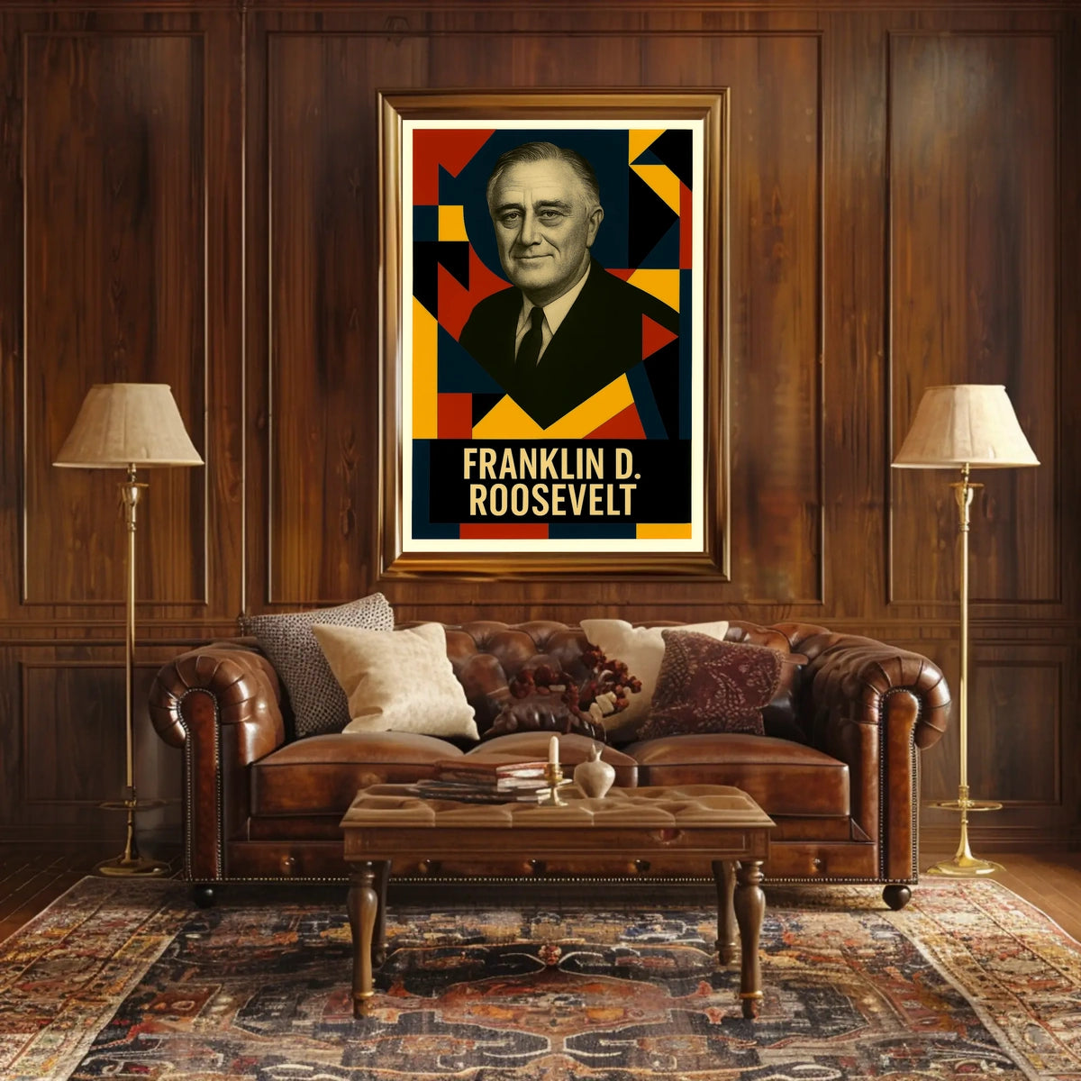 Franklin D. Roosevelt 32nd President of the United States Abstract Pop Poster
