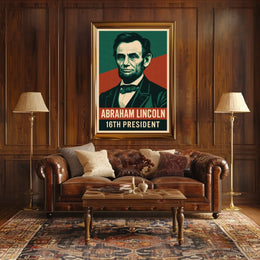 Abraham Lincoln Sixteenth President Realism Poster