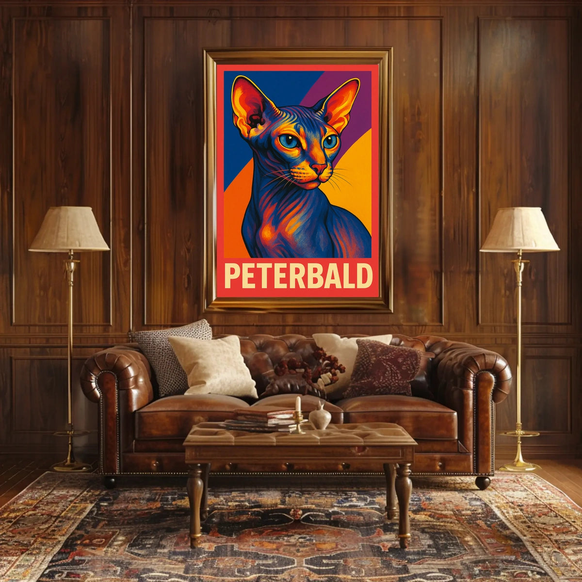 Peterbald Cat Art Poster
