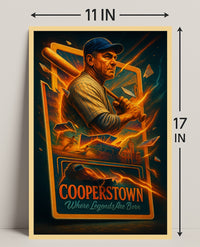 Cooperstown Legends Are Born Wall Art Print PosterGoat