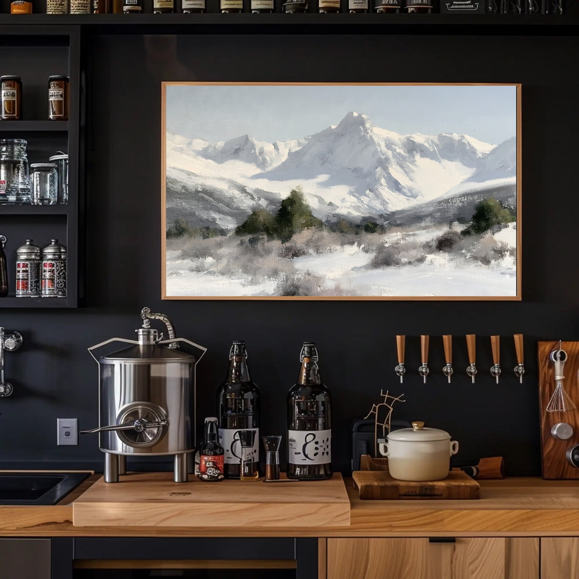 Serene Snowy Peaks Poster