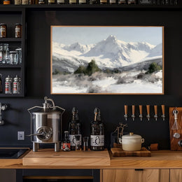 Serene Snowy Peaks Poster