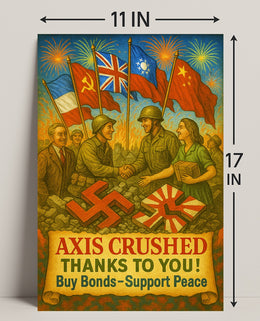 Axis Crushed Buy Bonds, Support Peace Poster PosterGoat