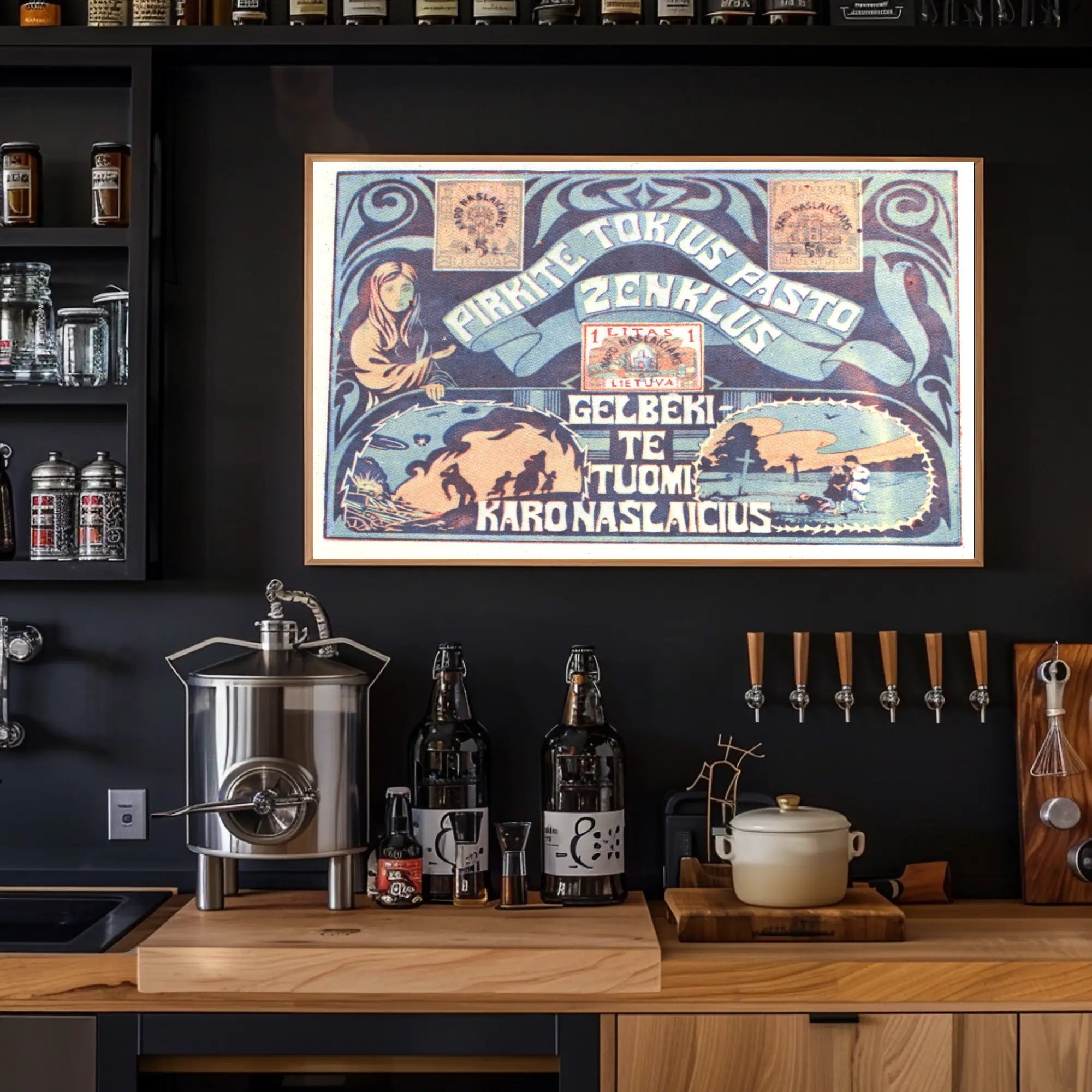 Lithuanian Postage Stamp Promotion Poster