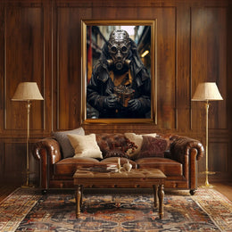 Dystopian Steampunk Survival Poster: Gritty, Mechanical, Urban Atmosphere