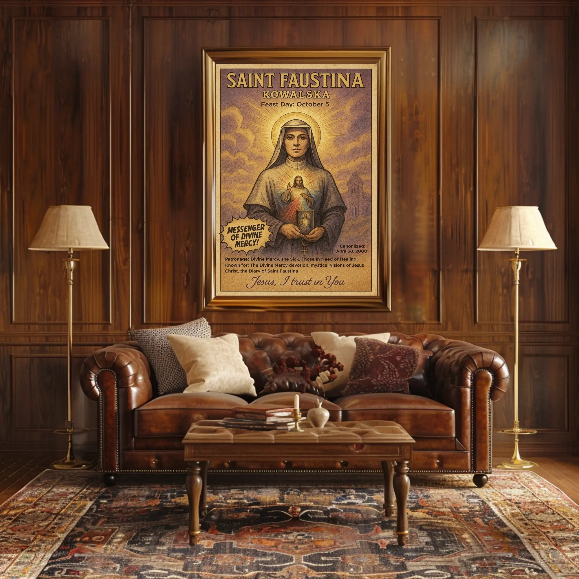 Saint Faustina Kowalska Poster PosterGoat