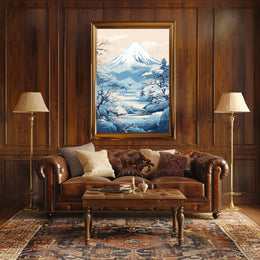 Serene Japanese Landscape Inspired Artistic Poster