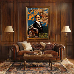 Vintage Magician Laurant Drama Poster - Historical or Cultural Poster
