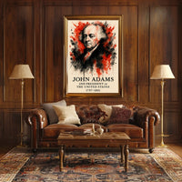 John Adams Watercolor Portrait Historical or Presidential Poster