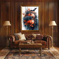 Halloween Night Horror Scene: Abstract, Artistic, or Pop Culture Poster