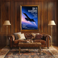 Lockheed SR-71 Blackbird Habu Sled Poster PosterGoat