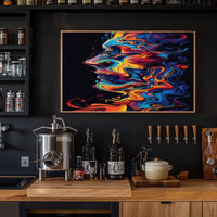 Vibrant Abstract Portrait Abstract Poster