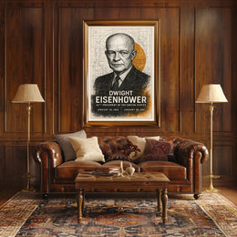 Dwight D. Eisenhower Presidential Vintage Art Historical Poster