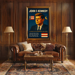Kennedy Legacy Vintage Patriotic Poster: Leadership & Hope