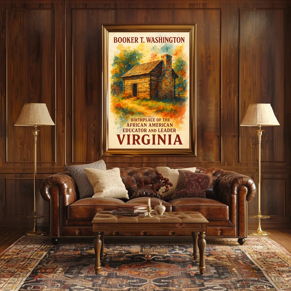 Booker T. Washington Virginia Birthplace Commemorative Poster
