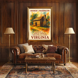 Booker T. Washington Virginia Birthplace Commemorative Poster