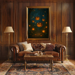 Halloween Enchanted Forest Whimsical Surreal Gothic Poster