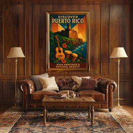 Discover Puerto Rico Vintage Poster Art PosterGoat