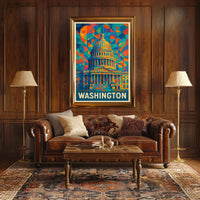 Washington Capitol Art Poster