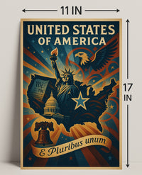United States of America E Pluribus Unum Poster PosterGoat