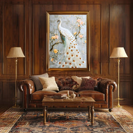 White Peacock Elegance Cultural or Heritage Poster