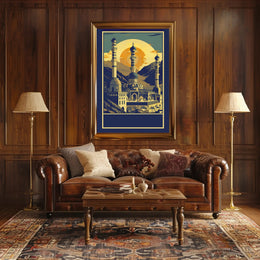 Majestic Mosque at Sunset Poster