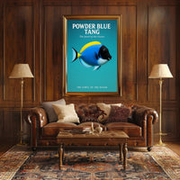 Powder Blue Tang The Jewel of the Ocean Poster PosterGoat