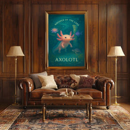 Axolotl Whimsical Poster Whisper Of The Lake Print