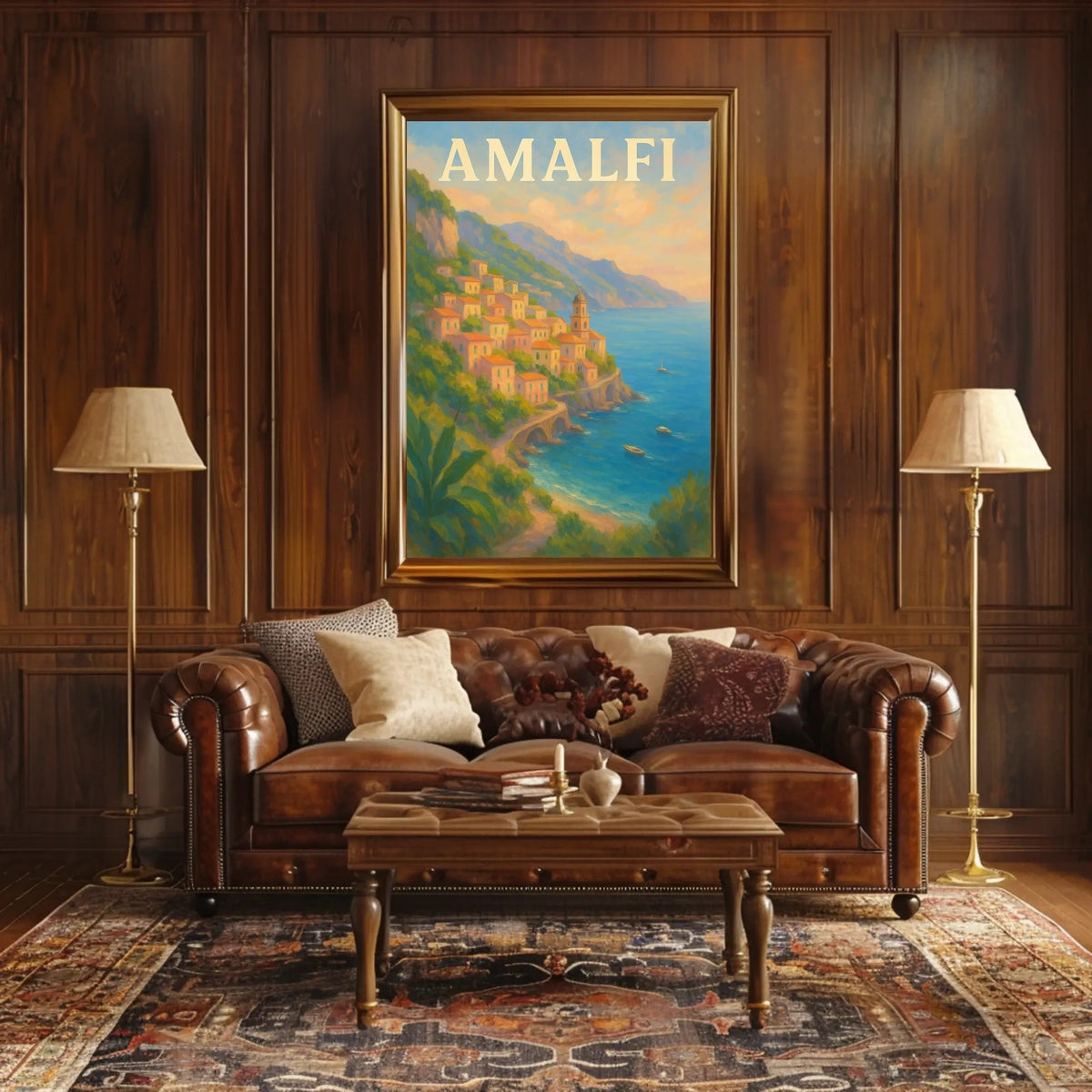 Amalfi Coast Serenity Poster Wall Art 18x24 Museum Quality