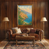 Amalfi Coast Serenity Poster Wall Art 18x24 Museum Quality
