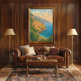 Amalfi Coast Serenity Poster Wall Art 18x24 Museum Quality