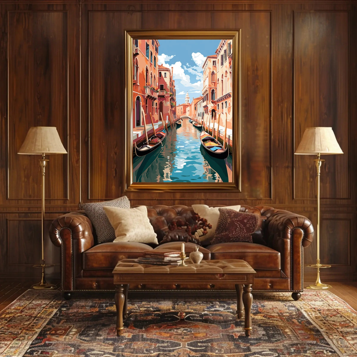 Venetian Waterway Dreamscape Historic Buildings Travel Poster