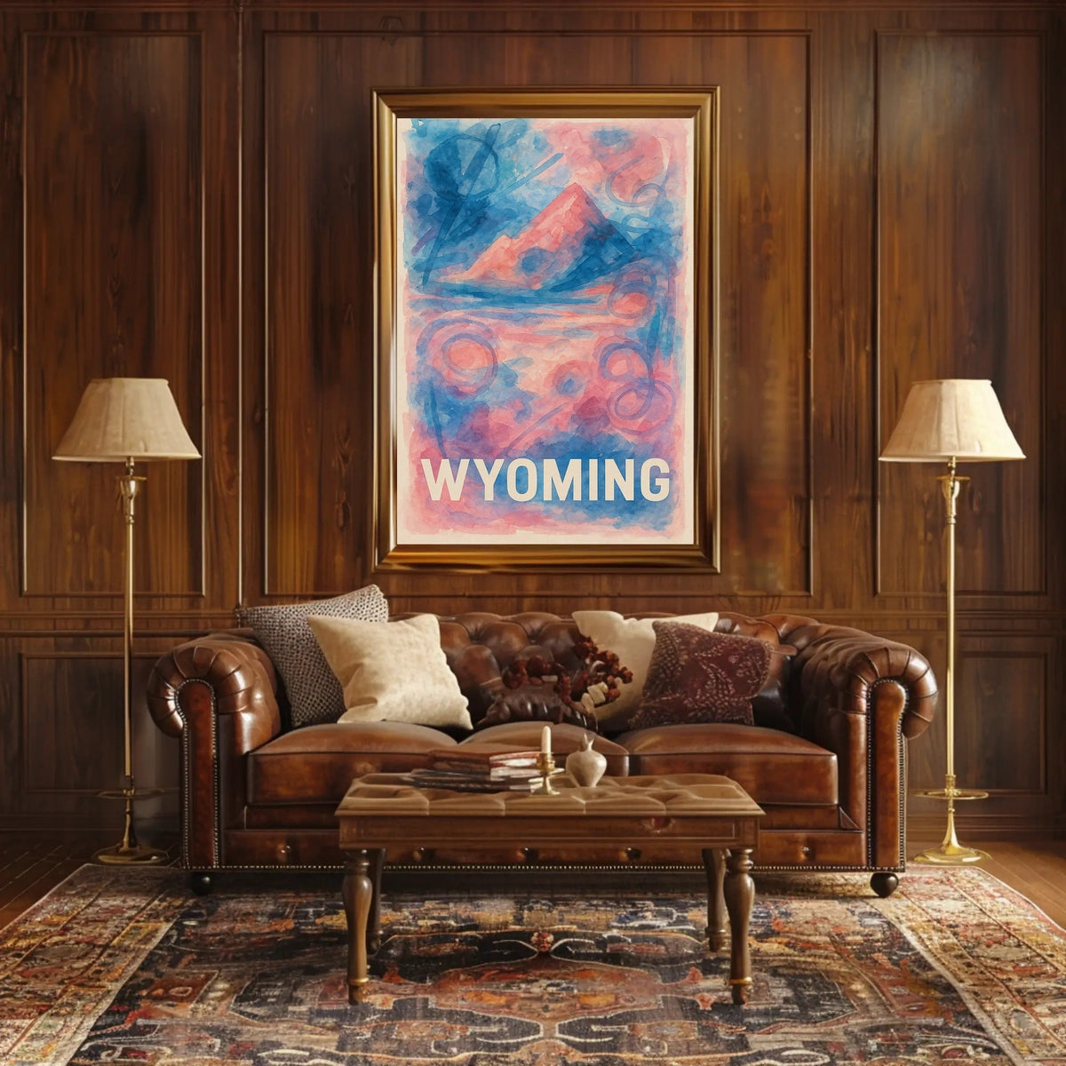 Wyoming Landscape Art Poster