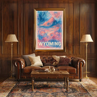 Wyoming Landscape Art Poster