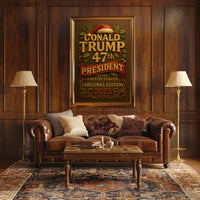 47th President Christmas Edition Festive Political Poster