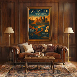 Louisville A Symphony of Heritage and Progress Poster
