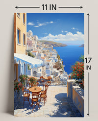 Serene Mediterranean Terrace Poster