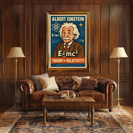 Albert Einstein Relativity Cosmic Modern Poster