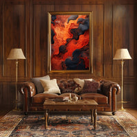 Fiery Abstract Flow Abstract Poster