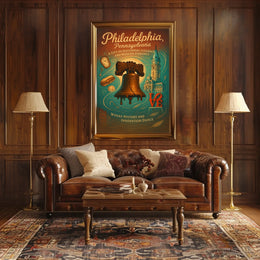 Philadelphia Poster: Historical Elegance Meets Modern Vibrancy