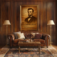 Portrait of Historical Figure with Iconic Landmark: Presidential Poster