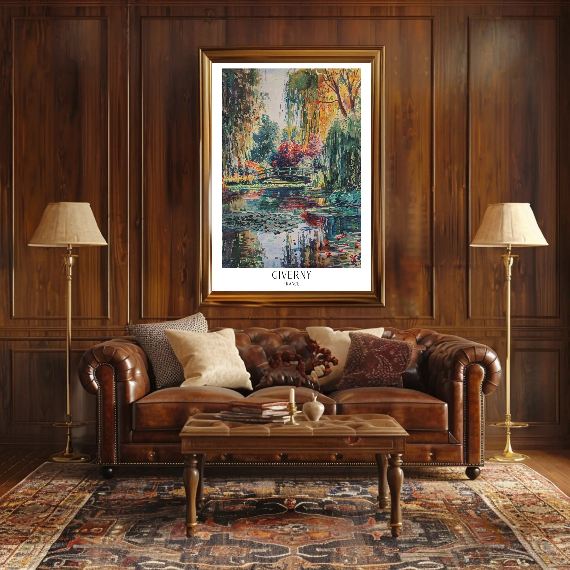 Giverny Garden Serenity: Impressionistic Artistic Poster PosterGoat