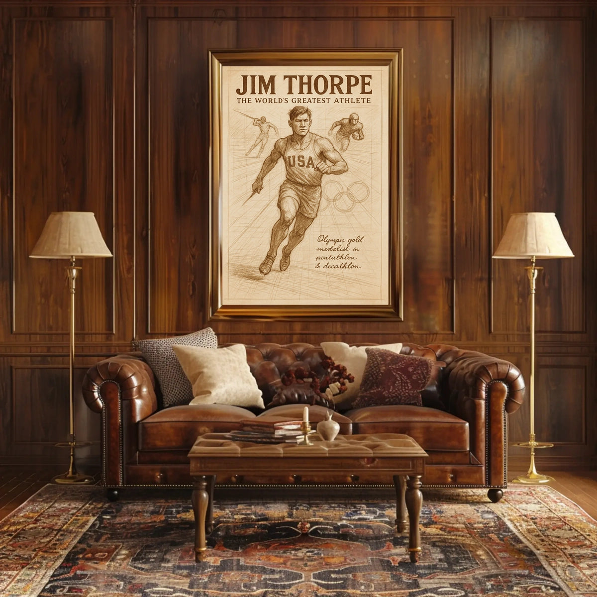 Jim Thorpe Legendary Athlete Poster