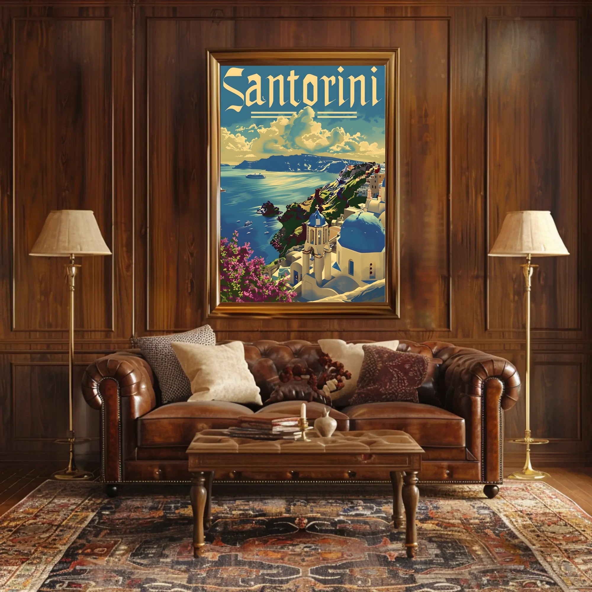 Santorini Serenity Poster