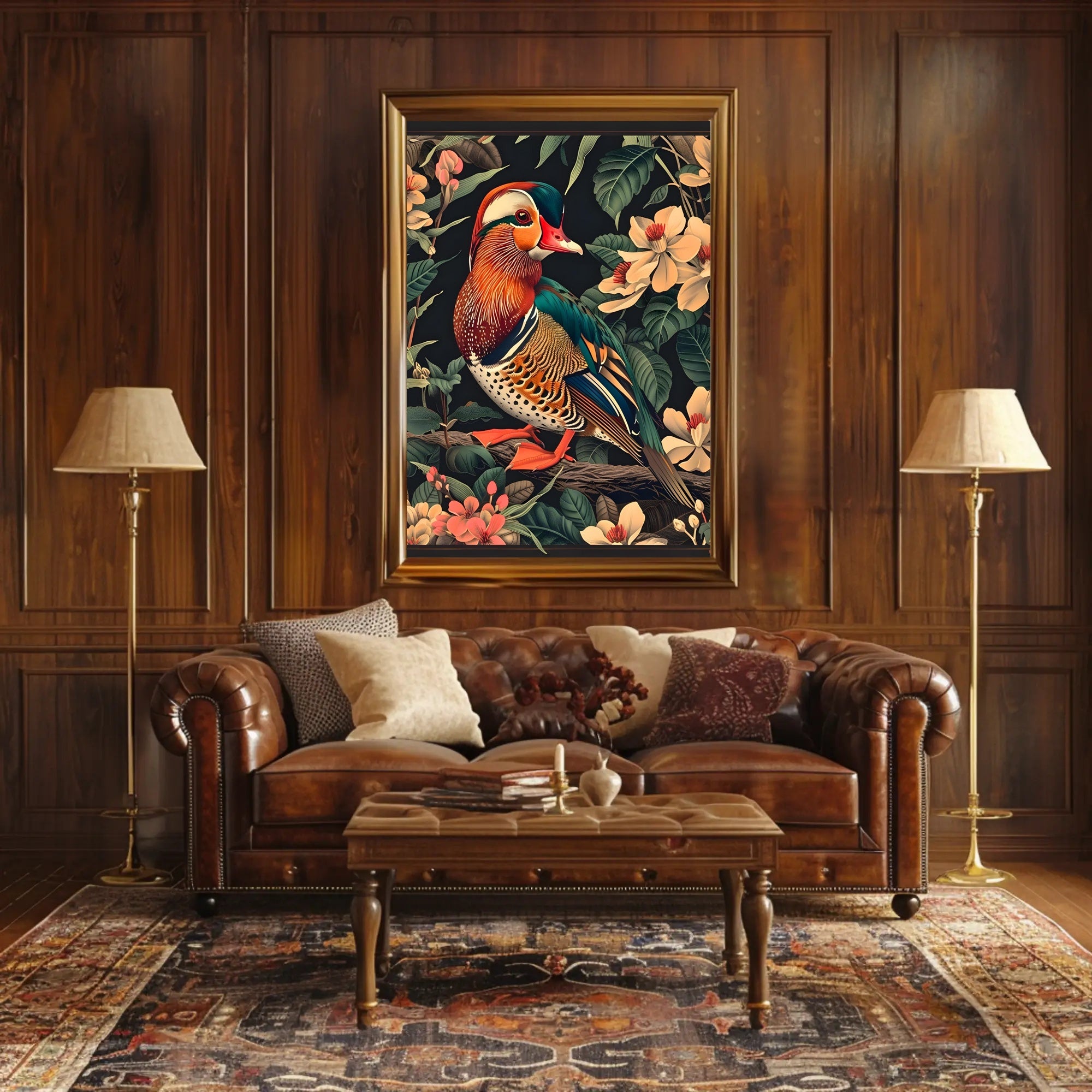 Mandarin Duck Delight: Nature's Beauty Animal Poster